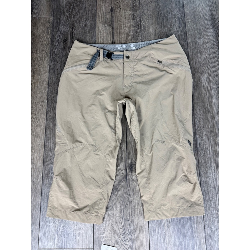 Mountain Hardwear Yuma Capri Crop Hiking Pants Women Khaki Size 6 Gorpcore Tech